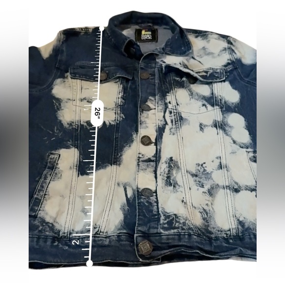 Demolition Paint Splatter Bleached Denim Jacket Unisex‎ Size Large Streetwear - Picture 8 of 8